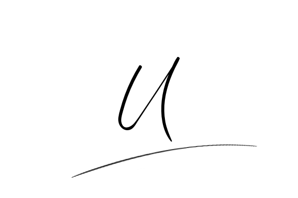 The best stylish U name signature simple easy in English