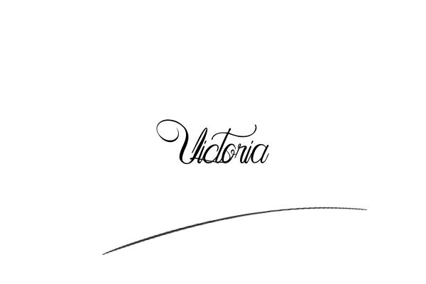 The best stylish Victoria name signature simple easy in English