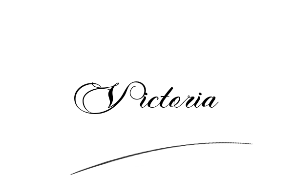 The best stylish Victoria name signature simple easy in English