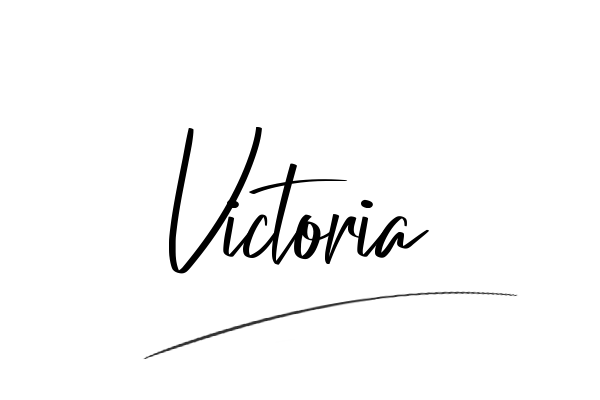 The best stylish Victoria name signature simple easy in English