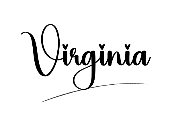 The best stylish Virginia name signature simple easy in English