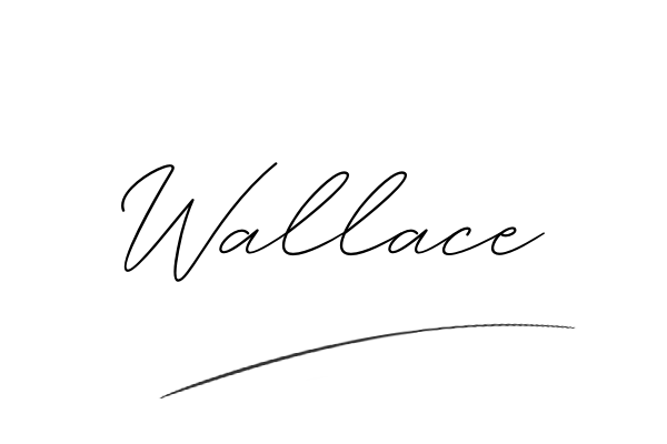 The best stylish Wallace name signature simple easy in English