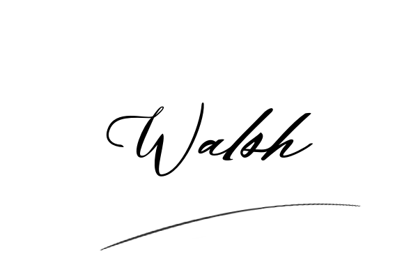 The best stylish Walsh name signature simple easy in English