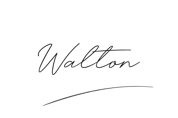 The best stylish Walton name signature simple easy in English