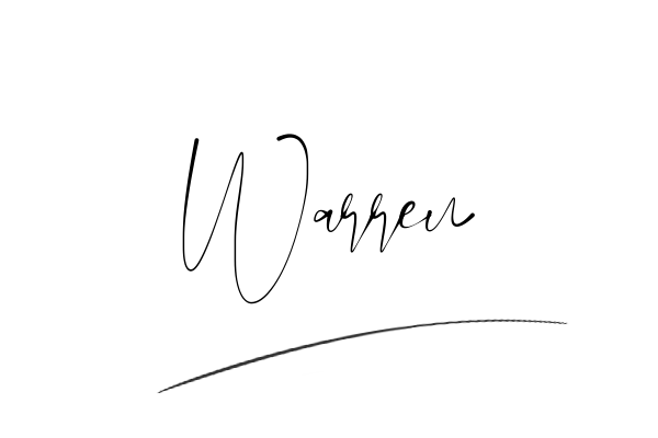 The best stylish Warren name signature simple easy in English