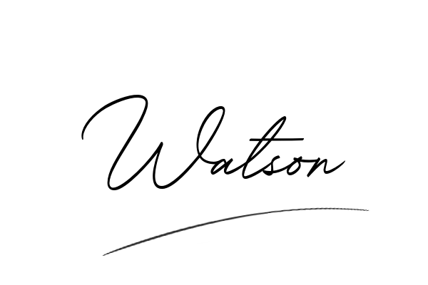 The best stylish Watson name signature simple easy in English