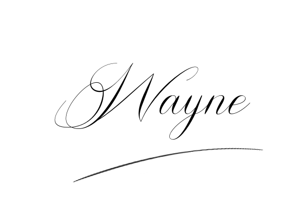 The best stylish Wayne name signature simple easy in English