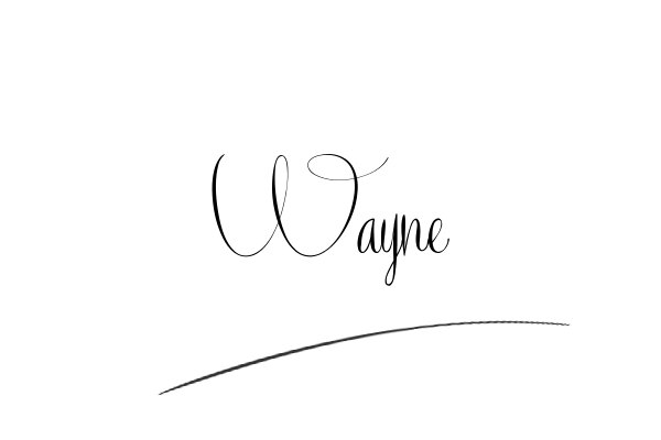 The best stylish Wayne name signature simple easy in English