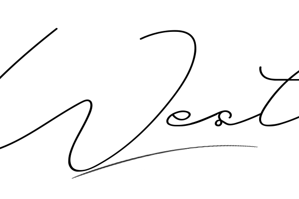 The best stylish West name signature simple easy in English