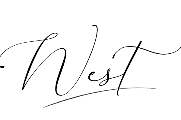 The best stylish West name signature simple easy in English