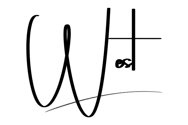 The best stylish West name signature simple easy in English