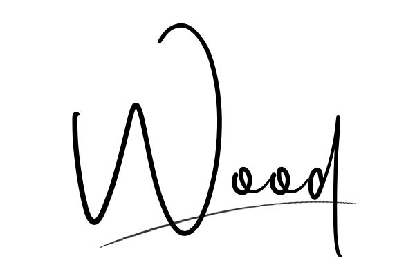 The best stylish Wood name signature simple easy in English