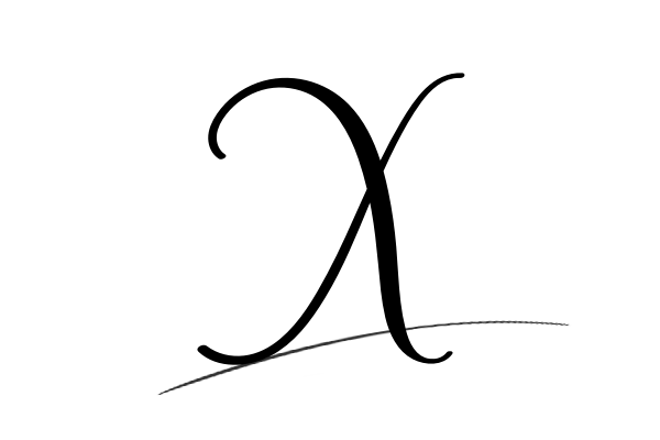 The best stylish X name signature simple easy in English