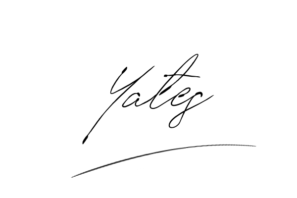 The best stylish Yates name signature simple easy in English