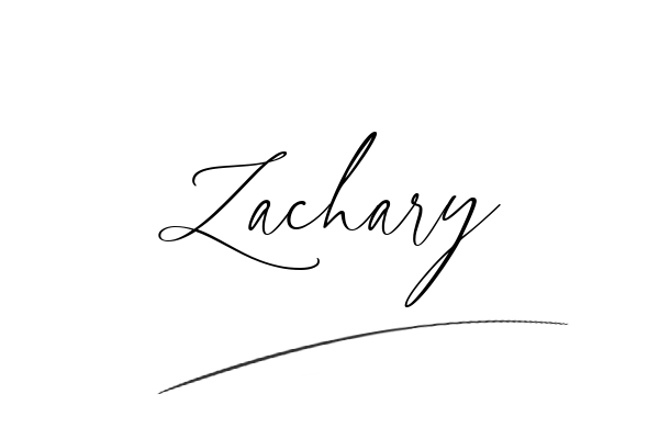 The best stylish Zachary name signature simple easy in English