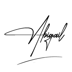 The best stylish Abigail name signature simple easy in English