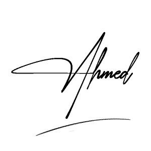 The best stylish Ahmed name signature simple easy in English