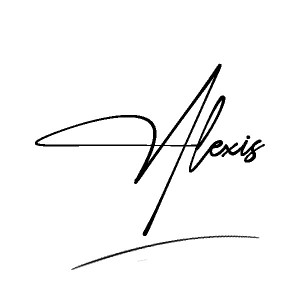 The best stylish Alexis name signature simple easy in English