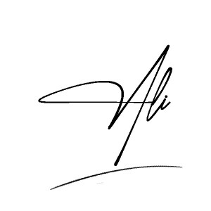 The best stylish Ali name signature simple easy in English