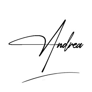 The best stylish Andrea name signature simple easy in English