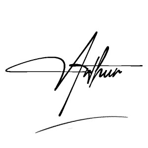 The best stylish Arthur name signature simple easy in English