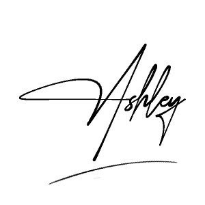 The best stylish Ashley name signature simple easy in English