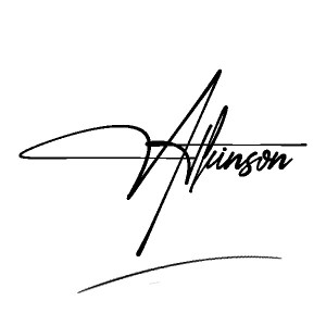 The best stylish Atkinson name signature simple easy in English