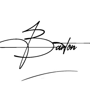 The best stylish Barton name signature simple easy in English