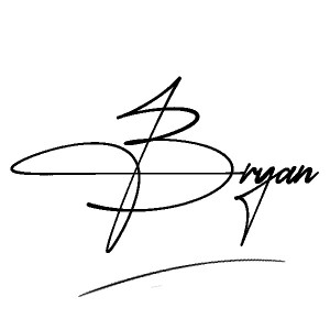 The best stylish Bryan name signature simple easy in English