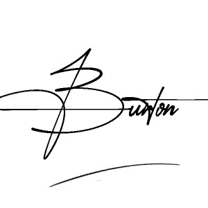 The best stylish Burton name signature simple easy in English