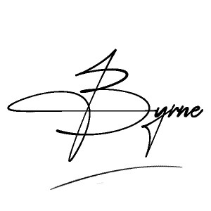 The best stylish Byrne name signature simple easy in English