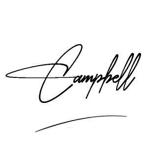 The best stylish Campbell name signature simple easy in English