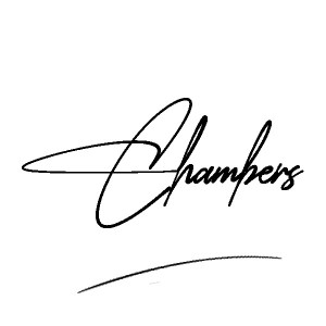 The best stylish Chambers name signature simple easy in English