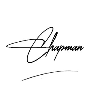 The best stylish Chapman name signature simple easy in English