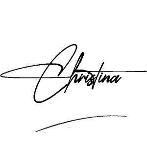 The best stylish Christina name signature simple easy in English
