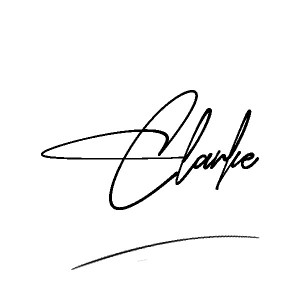 The best stylish Clarke name signature simple easy in English