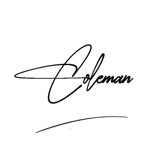 The best stylish Coleman name signature simple easy in English