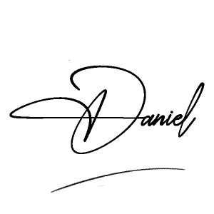 The best stylish Daniel name signature simple easy in English
