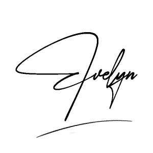 The best stylish Evelyn name signature simple easy in English