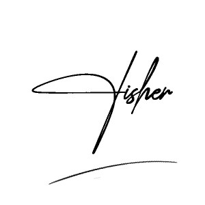 The best stylish Fisher name signature simple easy in English