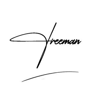 The best stylish Freeman name signature simple easy in English