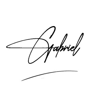 The best stylish Gabriel name signature simple easy in English