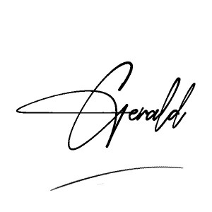 The best stylish Gerald name signature simple easy in English