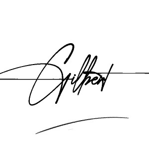 The best stylish Gilbert name signature simple easy in English