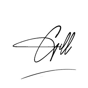 The best stylish Gill name signature simple easy in English