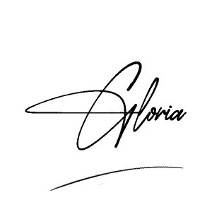 The best stylish Gloria name signature simple easy in English