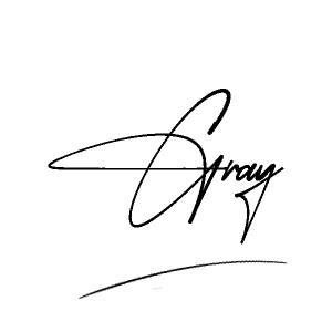 The best stylish Gray name signature simple easy in English