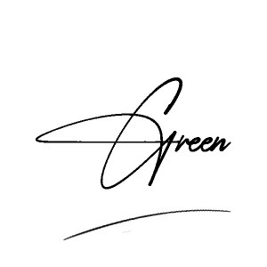 The best stylish Green name signature simple easy in English