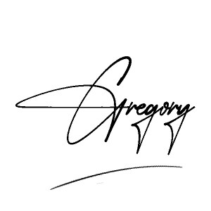The best stylish Gregory name signature simple easy in English