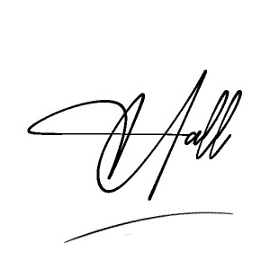 The best stylish Hall name signature simple easy in English